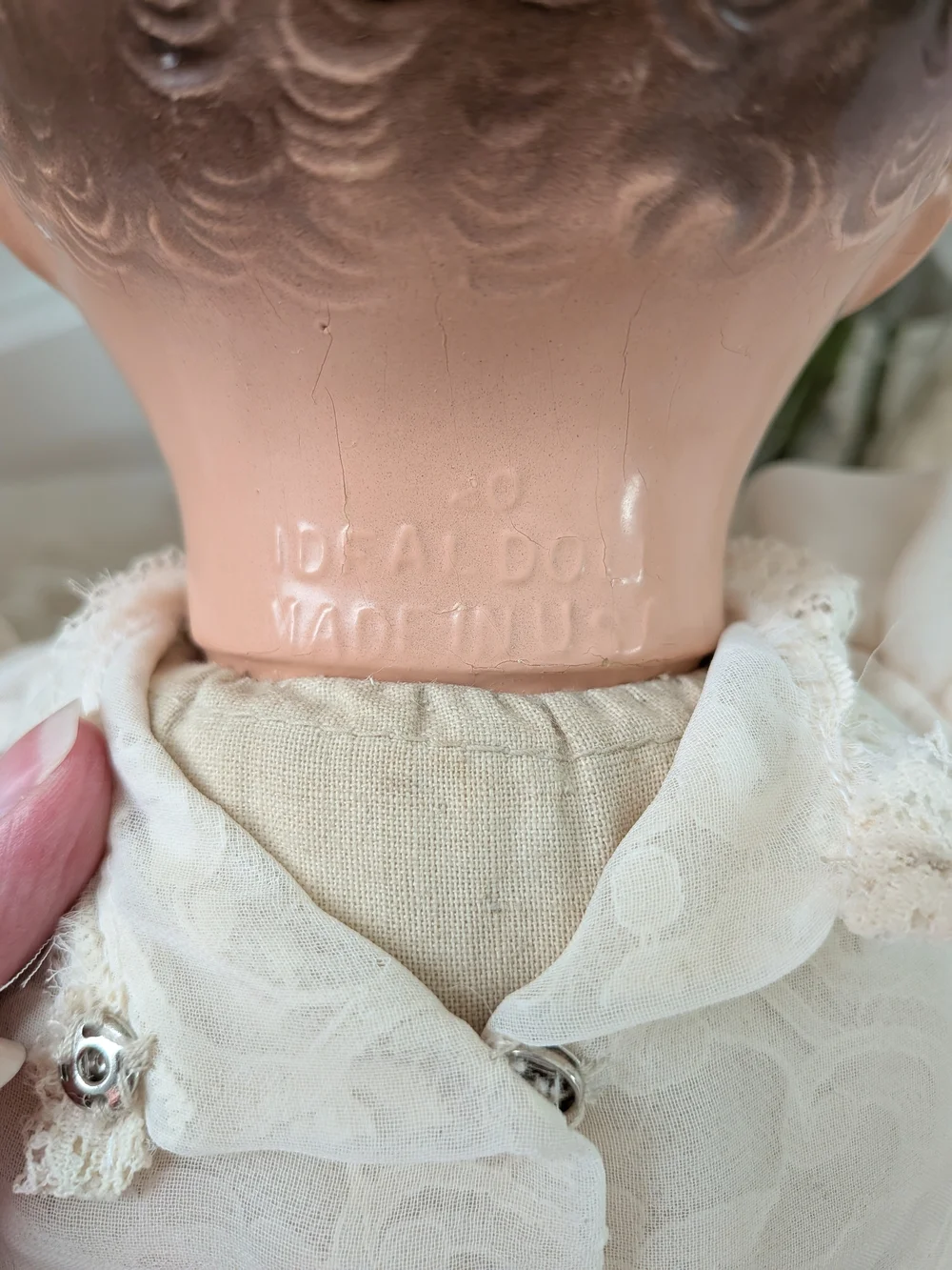 Vintage Ideal Doll No. 20 Composition Baby Doll Sleep Eyes Molded Hair